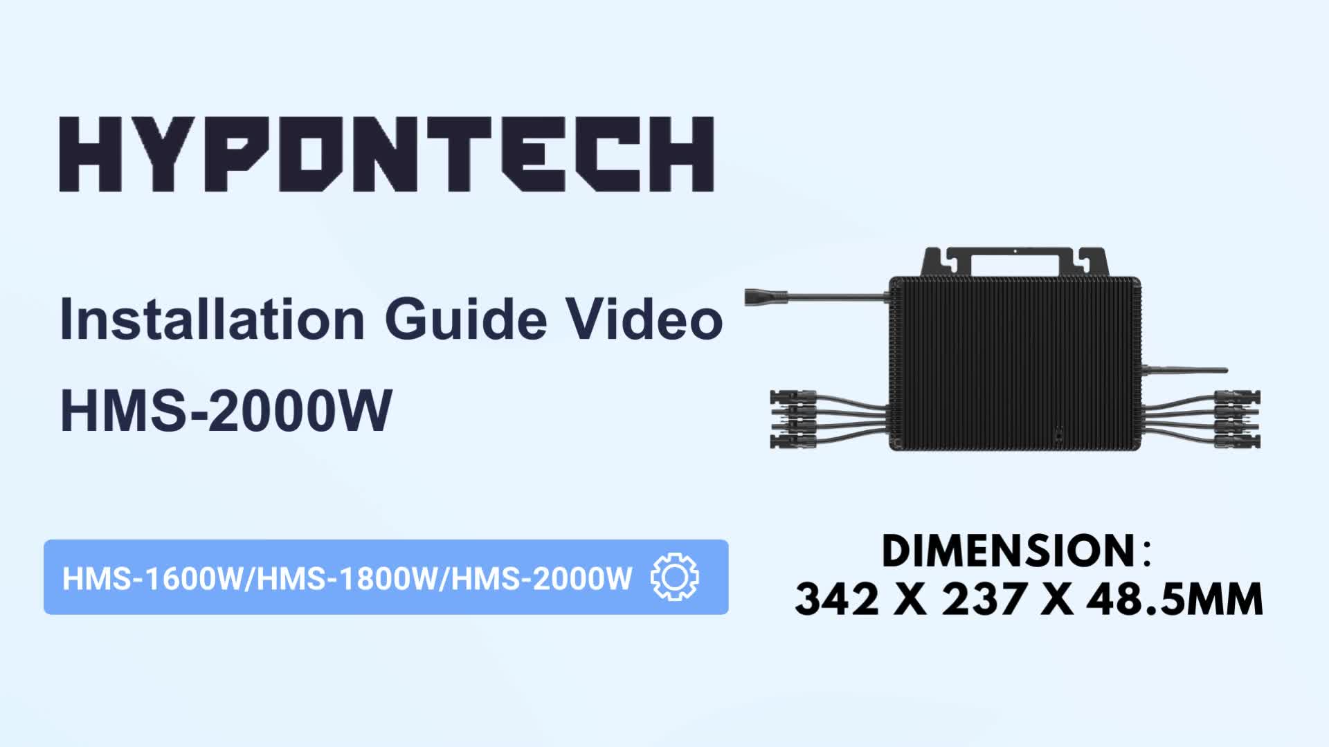 Installation Guidance of Hypontech HMS 2000W Microinverter