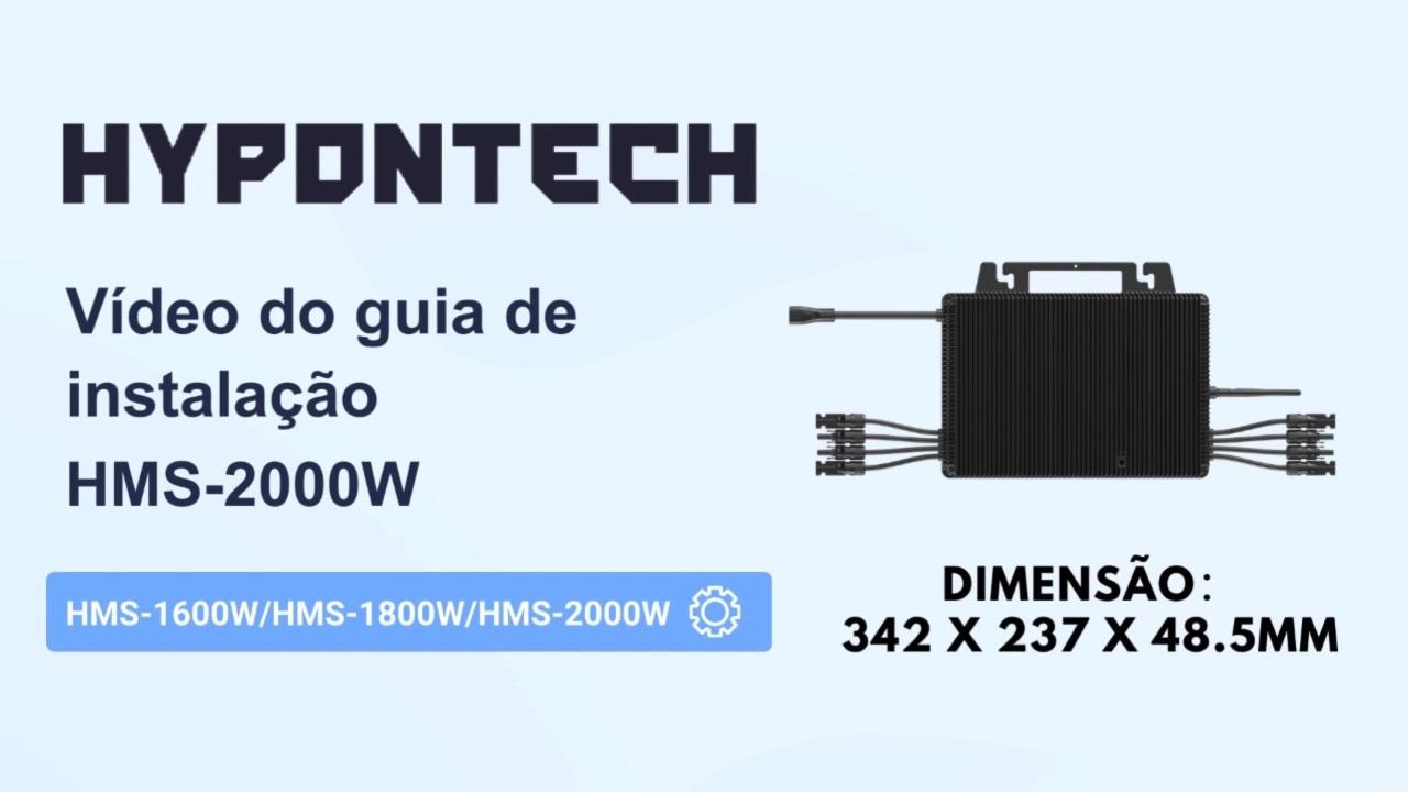 Guia de instalação do microinversor Hypontech HMS 2000W